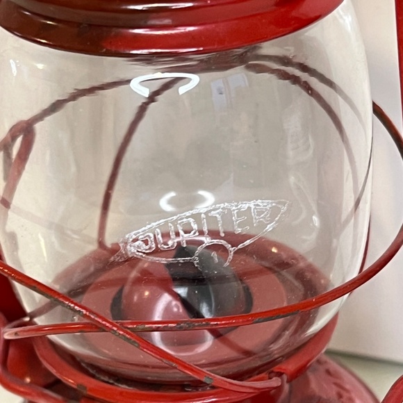 Jupiter Vintage Red Lantern Winged Oil Lamp Lantern - Jupiter Made In Poland 9” - Picture 10 of 15